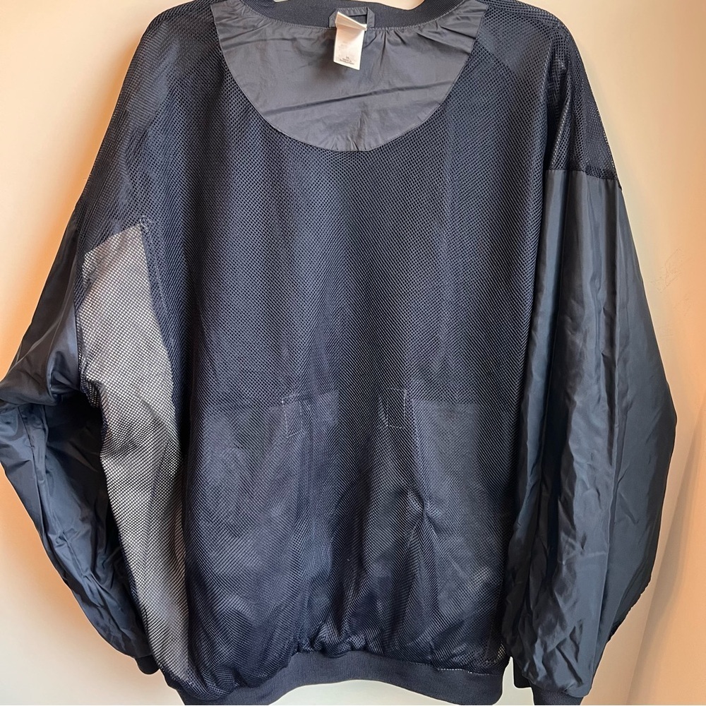 Navy and White Wingate Football Windbreaker Pullover - Picture 13 of 13